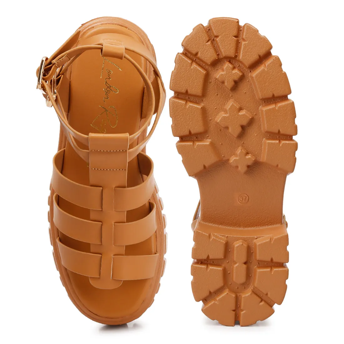 Recycled Faux Leather Gladiators