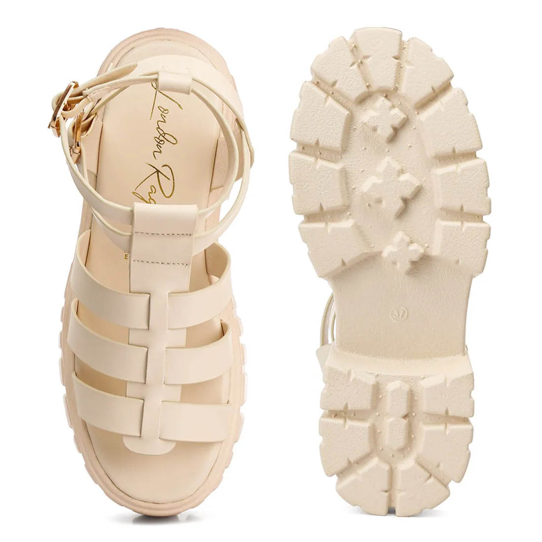 Recycled Faux Leather Gladiators