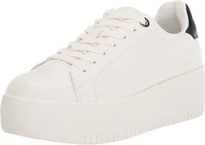 Rockaway Women's Platform Sneakers in White Black